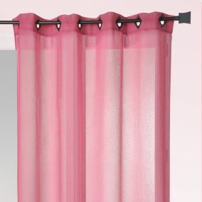 Voilage en Etamine Légère Unie (240x260 cm - Rose Blush)