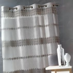 Voilage en jacquard fils coupés (140x240 cm - Gris clair)