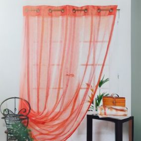 Voilage en organza froissé (150x240 cm - Orange)