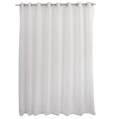 Voilage en tissu sablé effet satiné grande largeur Blanc, l. 300 x H. 240 cm, SABLÉ