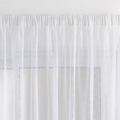 Voilage galon fronceur tombé fluide (175x240 cm - Blanc)