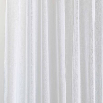 Voilage galon fronceur tombé fluide (175x240 cm - Blanc)