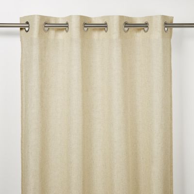 Voilage GoodHome Fola coloris naturel l.140 x h.260 cm