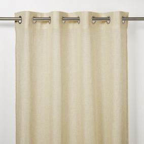 Voilage GoodHome Fola coloris naturel l.140 x h.260 cm