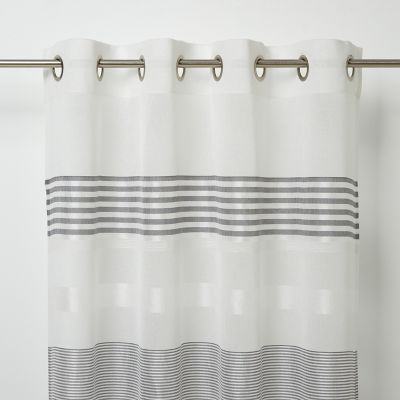 Voilage GoodHome Iris gris 140 x 260 cm