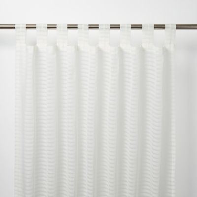 Voilage GoodHome Tolok blanc l.140 x H.260 cm