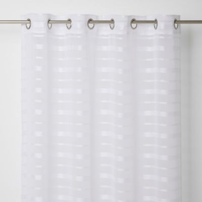 Voilage GoodHome Wakea blanc l.140 x H.260 cm