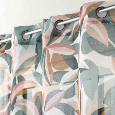 Voilage Grande Hauteur à Œillets 140 x 280 cm Voile Sablé Imprimé Lavinia