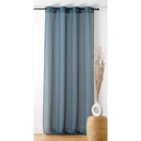 Voilage grande largeur 290x240cm "Boucline" - 290x240cm - Bleu