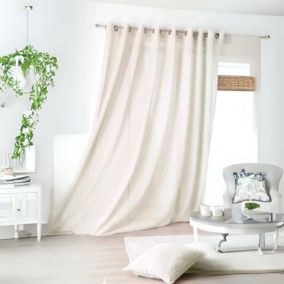 Voilage Grande Largueur  -  - Effet Mousseline (300x240 cm - Blanc)