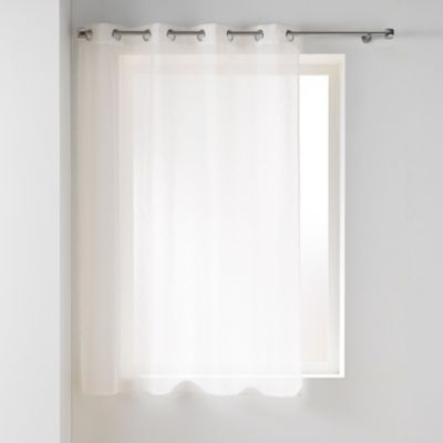 Voilage à œillets petite hauteur 140 x 180 cm Voile tissé Carlin Blanc