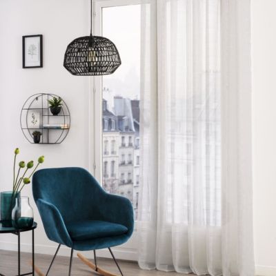 Voilage Louis - blanc - 140x240 cm - Atmosphera