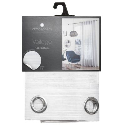 Voilage Louis - blanc - 140x240 cm - Atmosphera