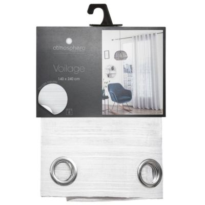 Voilage Louis - blanc - 140x240 cm - Atmosphera