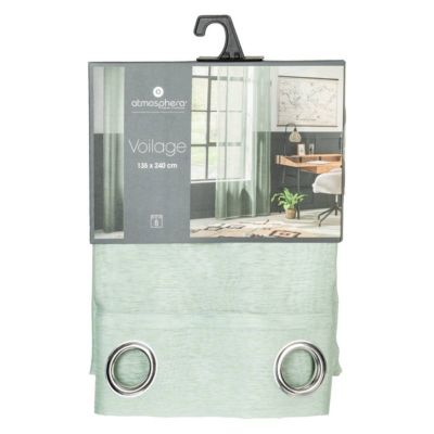 Voilage "Moly" 135x240cm vert céladon - Atmosphera