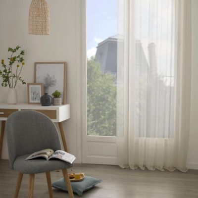 Voilage "Moly" beige 135x240cm - Atmosphera Créateur d'intérieur