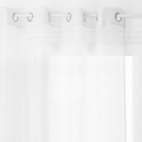 Voilage "Moly" tamisant 135 x 240 cm Atmosphera - Blanc