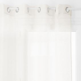 Voilage "Moly" tamisant 135 x 240 cm Atmosphera - Ivoire