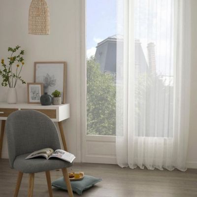 Voilage "Moly" tamisant 135 x 240 cm Atmosphera