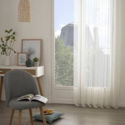 Voilage "Moly" tamisant 135 x 240 cm Atmosphera