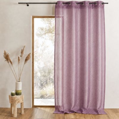 Voilage organza  - Effet résille (140x260 cm - Prune)