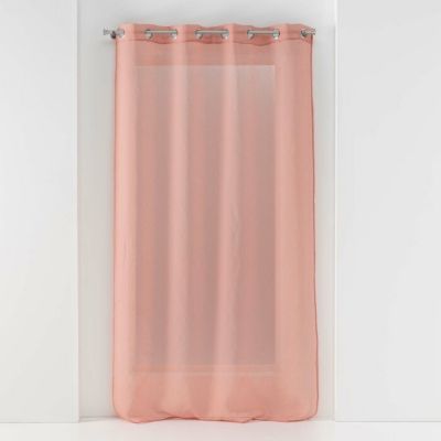 Voilage petite hauteur 140 x 180 cm voile sablé Sandra Rose