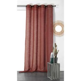 Voilage Pur Lin - 145x260cm - Rouge brique