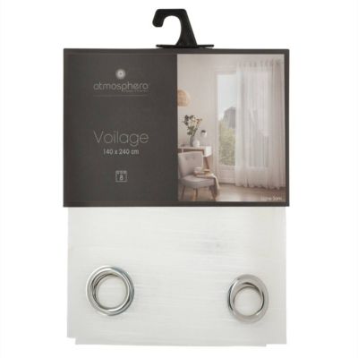 Voilage Sam - blanc - 140x240 cm - Atmosphera