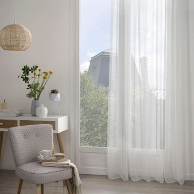 Voilage Sam - blanc - 140x240 cm - Atmosphera