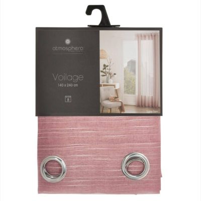 Voilage "Sam" - rose - 140x240 cm - Atmosphera