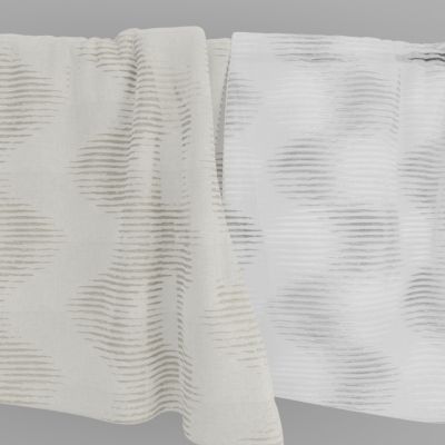 Voilage tamisant  illets effet jacquard Vapi blanc cass L.260 x l.140cm  GoodHome