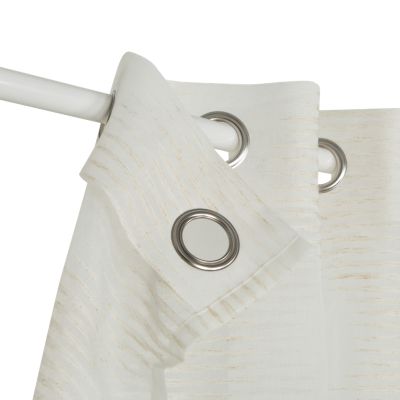 Voilage tamisant  illets effet jacquard Vapi blanc cass L.260 x l.140cm  GoodHome