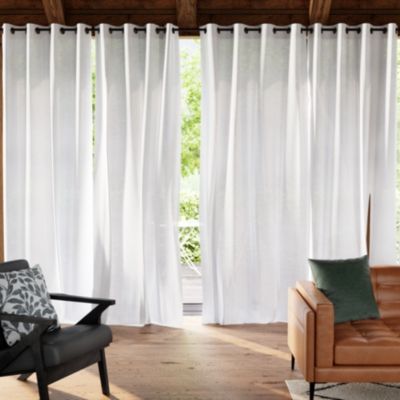Voilage tamisant à œillets effet lin Yena blanc L.260 x l.300cm GoodHome