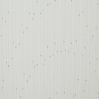 Tissu Voilage Blanc à Petits Pois Noirs - 2,95m X 2,44m - Ourlé Main - Infroissable (Acrylique) - Neuf - France