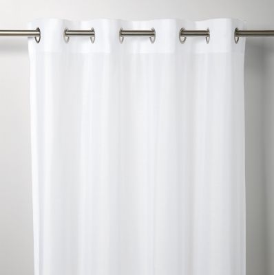 Voilage tamisant à oeillets effet tissé Kymbe blanc L.260 x l.140cm GoodHome