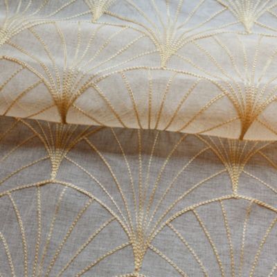 Voilage tamisant brodé Mia (140x240 cm - Beige)