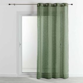 Voilage tamisant en étamine unie (140x240 cm - Vert Olive)