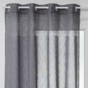 Voilage tissé sablé "Sab" 140 x 240 cm Atmosphera