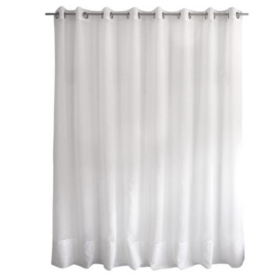 Voilage uni brodé Cornely (300x240 cm - Blanc)