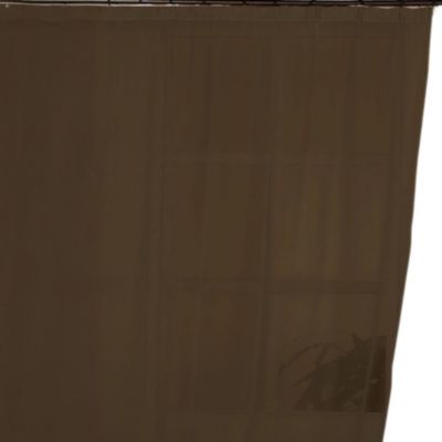 Voilage uni en voile tamisant à galon fronceur (300x240 cm - Marron chocolat)