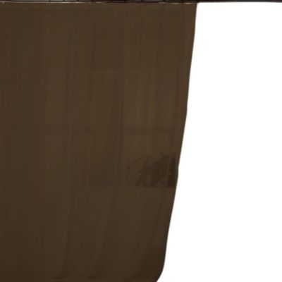 Voilage uni en voile tamisant à galon fronceur (300x240 cm - Marron chocolat)