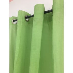 Voilage vert argile en étamine - 140x250cm - Argile