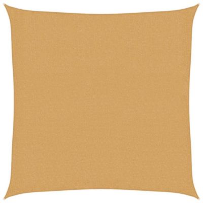 Voile d'ombrage 160 g/m² carré sable 2,5x2,5 m PEHD vidaXL