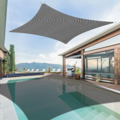 Voile d'ombrage 3 x 6 M - Auvent Extérieur Soleil imperméable Anti-UV pour Jardin Terrasse