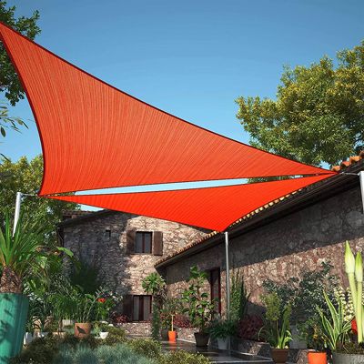 Voile d'ombrage 4 x 4 x 4 m imperméable 220g/m² Haute densité - Tissu déperlant - Terracotta épicé - Sunny Inch