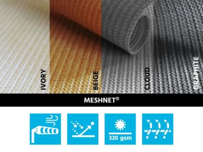 Voile d'Ombrage Ajourée Premium Rectangulaire 4X8m Ivoire Saill Maanta