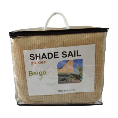 Voile d'ombrage Beige Polyéthylène Triangulaire Jardin 5x5x5 m Rebecca Mobili