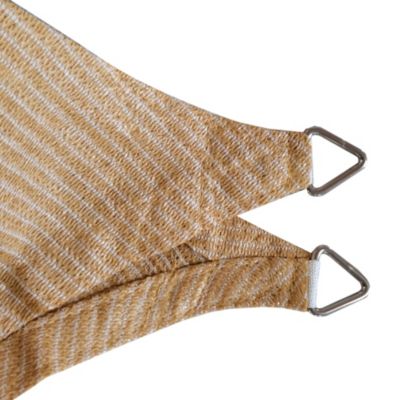Voile d'ombrage Beige Polyéthylène Triangulaire Jardin 5x5x5 m Rebecca Mobili