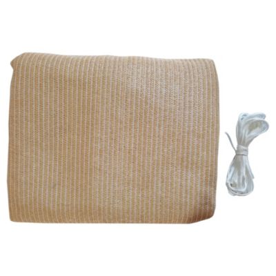 Voile d'ombrage Beige Polyéthylène Triangulaire Jardin 5x5x5 m Rebecca Mobili