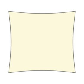 Voile d'ombrage carré 2,5 x 2,5 m - Tissu HDPE ajouré 340 g/m² coloris Ivoire